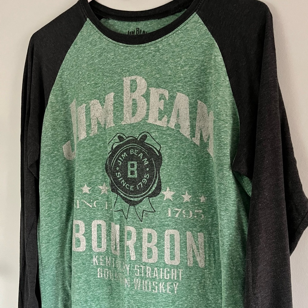 Jim Beam Bourbon Kentucky Straight Baseball T-Shirt Men's Size S